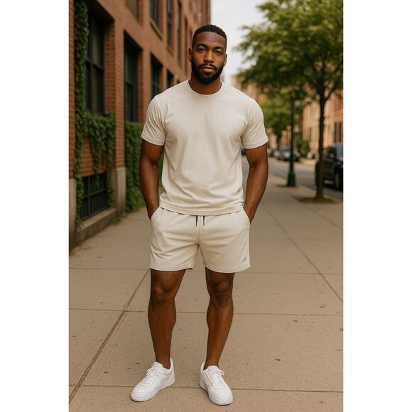 BCG Men Cream Shorts 3XL - Picture 1 of 4